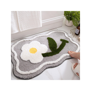 Alfombrillas de baño de PVC antideslizantes personalizadas del fabricante, alfombrilla de baño para ducha impermeable y a prueba de polvo hecha de poliéster duradero - Product Image 1