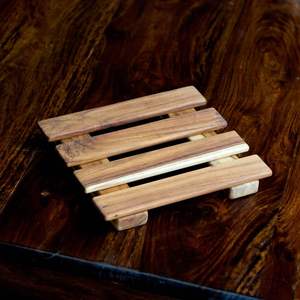 Sous-verres décoratifs en bois de palette, faits à la main, décoration d'intérieur, vaisselle - Product Image 3