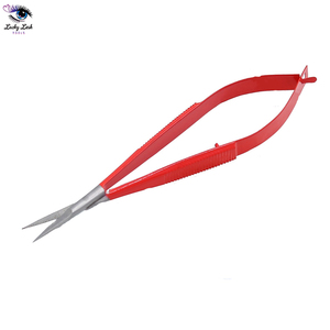 Pince à épiler à ciseaux à ressort incurvée en acier inoxydable solide sur mesure de haute qualité Instruments de beauté à pointe pointue pour sourcils - Product Image 3