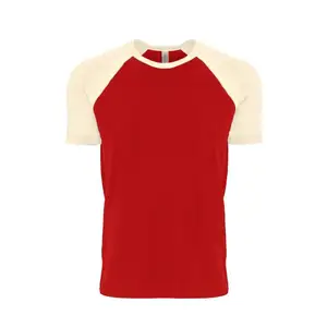 Camisetas rojas para niños y niñas, camisa de béisbol 100% algodón liso, manga larga raglán, para deportes de equipo, tacto suave, informal