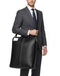 Nouvelle housse de vêtement en cuir véritable marron Grad 2026 avec organisateur et fermeture à glissière pour les voyages et l'usage quotidien - Product Image 5