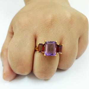 Anneaux unisexes bon marché faits à la main sur mesure, en argent sterling 925 plaqué or, Gemvanity, bouddhisme tibétain, fournisseur, grossiste - Product Image 6