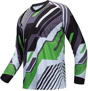 Ventes en gros de maillots de course de motocross tout-terrain à manches longues en polyester 100% à séchage rapide avec logo personnalisé - Product Image 3