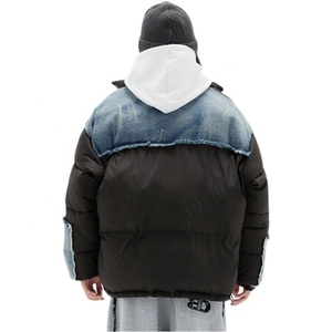 OEM Manufacturer Supply Windbreaker Denim Windproof Custom Puffer Jacket <b>Bubble</b> <b>Coat</b> Outwear Winter Puffer Jackets Unisex - Product Image 2