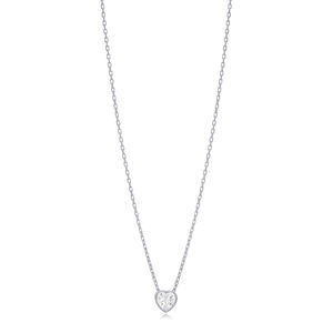 Colgante de Piedra de circón con forma de corazón para mujer, joyería de plata de ley 925 hecha a mano turca - Product Image 5