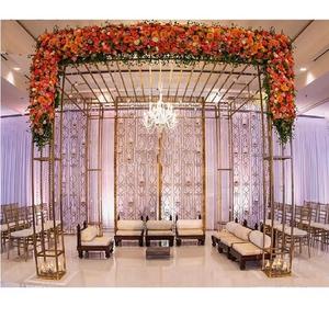 Conte de fées Floral mariage métal Mandap configuration concepteur mariage métal Mandap décoration mariage contemporain métal Mandap décor - Product Image 1