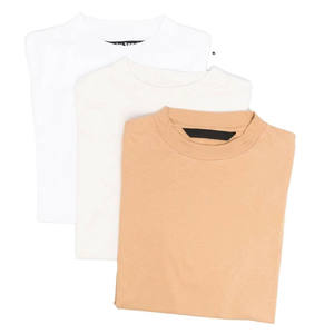 Venta al por mayor Hombres 100% Algodón Peso Pesado Premium Camisetas de manga corta de gran tamaño de cuello redondo Camiseta básica - Product Image 2