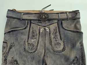 Anti-Wrinkle Bright Sustainable, Anti Pilling Colors Solid Cool & Stylish Lederhosen <b>Shorts</b> for Men - Product Image 3