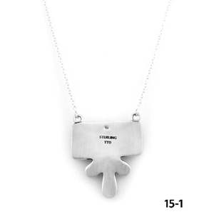 Collier artisanal du Sud-Ouest en argent sterling et Black Jack, objet de collection culturel - Product Image 4