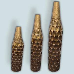 Vase à fleurs en fer de style côtier haut et mat en laiton 2026, décoration élégante en métal, salon moderne, vente en gros directe d'usine, meilleur prix - Product Image 2