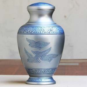 Metal Aluminium Cremation <b>Keepsake</b> Urn for Adult <b>Pets</b> <b>Ashes</b> Available with Custom Design and Color Made in India - Product Image 1