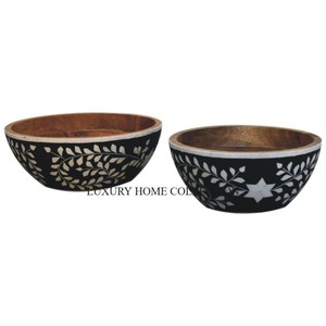 Stylish <b>Wooden</b> <b>Salad</b> <b>Bowl</b> with Deep Rich Color Perfect with Metal Handle for Serving <b>Salads</b> Mixing Ingredients for Other Dishes - Product Image 6