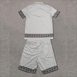 Ensemble d'été personnalisé pour hommes t-shirt sans manches et short ensemble de deux pièces tricoté streetwear surdimensionné délavé à l'acide en coton respirant - Product Image 2