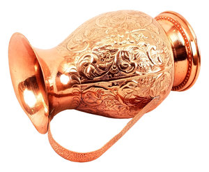Jarra de agua de cobre con diseño grabado hecho a mano para cocina y Decoración de mesa, uso en restaurantes de hoteles y hogares a precio mayorista - Product Image 6