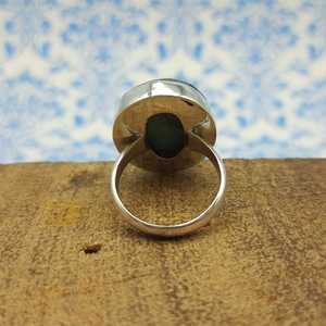 Thick <b>Chunky</b> American Turquoise Bohemian 925 Sterling <b>Silver</b> Artisan Crafted Designer Band <b>Ring</b> Wide Band <b>Silver</b> <b>Ring</b> Wholesale - Product Image 3