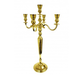 Candélabres en métal à 5 bras, centre de table (12 pouces, or), meilleur prix, fabricants de candélabres à 5 bras, nouveau luxe 2023 - Product Image 4