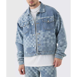 Custom Winter <b>Denim</b> <b>Jacket</b> <b>Men</b> Women 100% Cotton Washed <b>Denim</b> Coat with Embellished Logo High-Quality Unisex Fashion Outerwear - Product Image 1