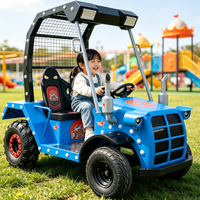 Tracteur électrique pour enfants à 2 places, thème ferme, avec moteur puissant 48V 1800W, pour jeux de terrain de jeu