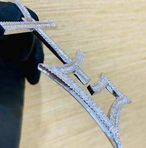 Pendentif croix en argent sterling pour homme avec diamant de 2,80 carats certifié IGI, classique pour les mariages et les fêtes - Product Image 3