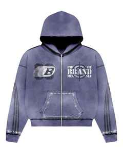 Chándales holgados personalizados Sun Fade Street Style para hombre 100% algodón transpirable y con capucha para atletismo de verano e informales puestas de sol - Product Image 6