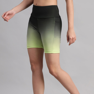 Women's Mid Waist Spandex & Polyester Gym Shorts Breathable Quick Dry Yoga Jogger Shorts Custom Wholesale Hip Hop Style - Product Image 3