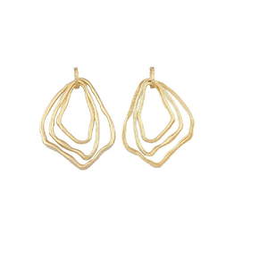 2026 petits bijoux à breloques Nebraska avantages des bijoux en laiton boucles d'oreilles en feuille Rectangle boucles d'oreilles en laiton faites à la main conception - Product Image 5