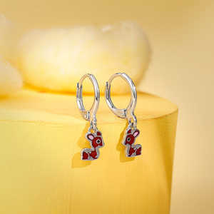Boucles d'oreilles en argent Bamby pour enfants Bijoux élégants pour enfants - Product Image 2