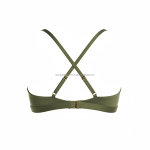 Sujetador deportivo sexy con abertura en la espalda para mujer, top corto halter de alto soporte para yoga, acolchado - Product Image 5