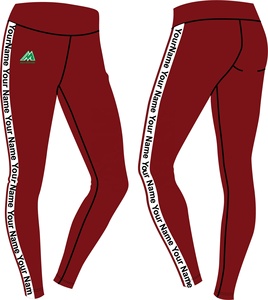Legging de yoga taille haute respirant sans couture avec cordon de serrage, effet ventre plat, anti-cellulite, en polyester, pour le sport et le fitness - Product Image 1
