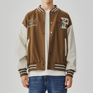 OEM personalizado Varsity chaqueta bordada béisbol Letterman Varsity chaqueta para los hombres hechos en fábrica chaqueta de béisbol de la universidad para los hombres - Product Image 1