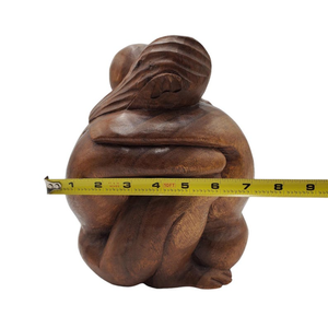 Estatua de Pareja de Enamorados de Madera Hecha a Mano Tradicional, Figura Romántica Art Deco para el Día de San Valentín, Decoración para el Hogar y la Oficina - Product Image 3