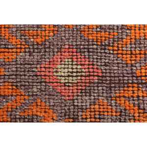 พรมวินเทจ, พรมแบบยาวขนาด 2.9x10.4 ฟุต พรมตุรกี, พรมขนสัตว์ลายดอกไม้สีแดง - Product Image 4