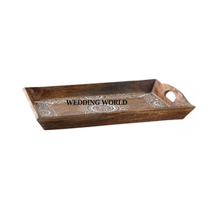 Vente chaude Designer Plateau À Chocolat En Bois À La Main Restaurant Et Articles De Mariage De Table En Gros De Luxe Nouveau Plateau À Chocolat - Product Image 2