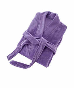 Batas de franela de lana con logotipo personalizado para hombre, ropa de dormir, albornoz de hotel bordado, ropa de dormir de fabricante paquistaní - Product Image 6