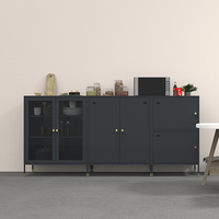 Nouveau Design moderne meubles de maison salon panneau latéral en métal armoire de rangement de présentation de vin
