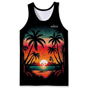Camiseta Deportiva Casual de Punto, Ligera, Transpirable y de Secado Rápido, 100% Algodón, Sin Mangas, para Hombre, Servicio Personalizado OEM - Product Image 1