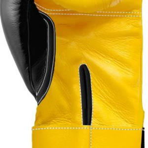 Professional Yellow Black <b>Leather</b> Boxing <b>Gloves</b> Velcro Wrist Training Sparring <b>Gloves</b> for Men and <b>Women</b> - Product Image 6