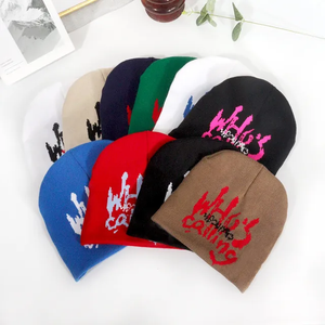 2025 nouveau automne/hiver saison Jacquard lettre acrylique unisexe adulte personnalisé personnalisé polyvalent tricoté chapeau - Product Image 2