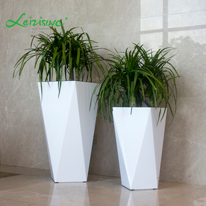 <span class=keywords><strong>Pot</strong></span> de fleurs géométrique en plastique pour décoration intérieure et jardin, grand <span class=keywords><strong>pot</strong></span> de plantation pour arbres et plantes - Product Image 3