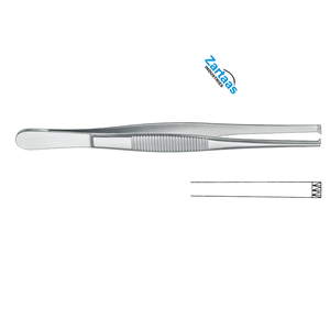 Fórceps de tejido de acero inoxidable de alta calidad 3x4 dientes 14,5 cm/5,5 "fabricante de instrumentos quirúrgicos - Product Image 2