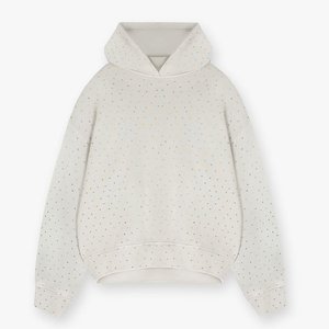 เสื้อฮู้ดผู้หญิงสไตล์วินเทจลำลอง ตกแต่งด้วยคริสตัลแบบสั่งทำขายส่ง เหมาะสำหรับใส่เที่ยวกลางแจ้ง แฟชั่นไฮสตรีท คอฮู้ด สำหรับฤดูหนาว - Product Image 6