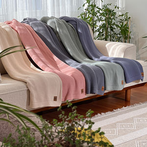 ออกแบบใหม่ความนุ่มนวลผ้าห่มผ้าฝ้ายอินทรีย์ 100% ผ้าห่ม ALINA 150X200 ซม. ผ้าห่มบ้านโครเชต์สายถักผ้าห่ม - Product Image 6