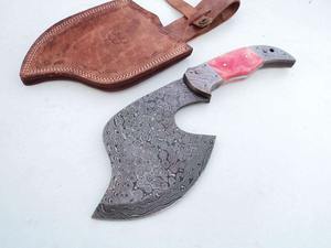 Couteau de chasse à lame fixe de qualité supérieure, fait à la main, en acier Damas, manche en bois, personnalisable, OEM, pour l'extérieur - Product Image 5