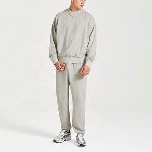 OEM Oversized <b>Sweatshirt</b> and Jogger Tracksuit Set for Men Premium Fabric Casual Gym Outfit Training Streetwear - Product Image 3