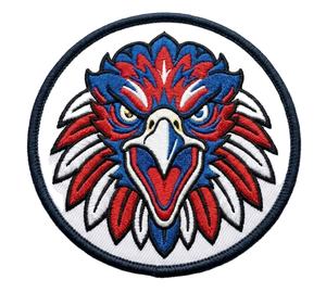 Patch brodé thermocollant en gros en forme de bâtons de hockey sur glace croisés, badge d'équipe sportive, appliqué à coudre pour vêtements d'hiver, personnalisable en gros - Product Image 5