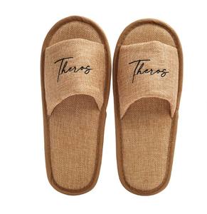 รองเท้าแตะโรงแรมผ้าแคนวาสแบบเรียบง่ายทันสมัยเป็นมิตรกับสิ่งแวดล้อม - Product Image 1