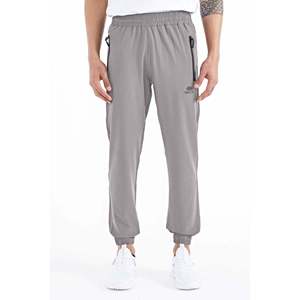 Pantalones Deportivos TOMMYLIFE para Hombre, Corte Relajado, con Bolsillos y Cordón Ajustable, de Poliéster y Elastano, con Puños Elásticos - Color Piedra - Product Image 2