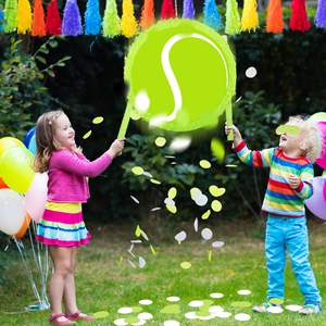 Nouvelle conception <span class=keywords><strong>de</strong></span> piñata en forme <span class=keywords><strong>de</strong></span> balle <span class=keywords><strong>de</strong></span> tennis, fournitures <span class=keywords><strong>de</strong></span> fête sportive pour anniversaire, fête <span class=keywords><strong>de</strong></span> naissance, piñata, cadeau, décoration intérieure, bureau - Product Image 6