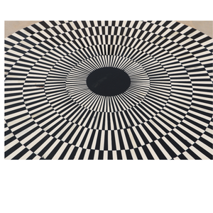 Mesa de centro blanca moderna de lujo hecha a mano, altura ajustable, minimalista, contemporáneo, muebles para el hogar, tira de incrustaciones de hueso, vida - Product Image 4