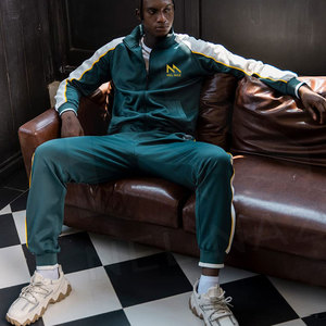 Ensemble de survêtement deux tons personnalisé pour hommes grande taille 100% coton polyester nouveau design vêtements de rue en coton polyester en vrac - Product Image 5